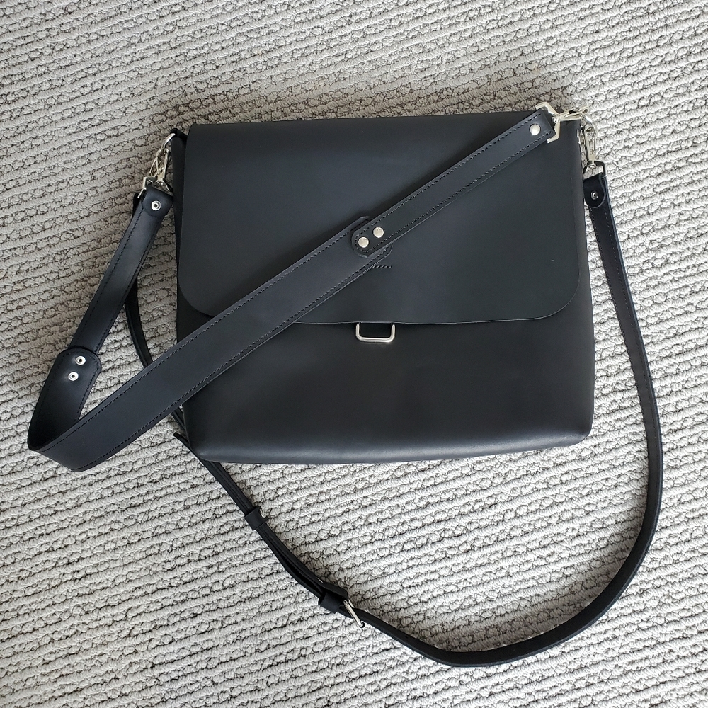 Handmade leather laptop bag